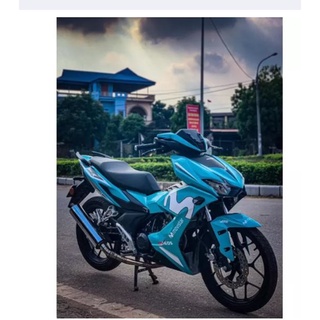 Tem Trùm Dán Xe Winner X Xanh Trắng Monster