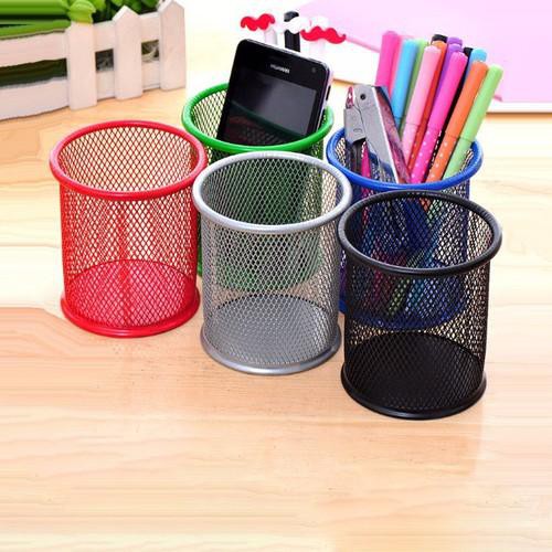 Hộp đựng bút lưới màu kim loại đa năng