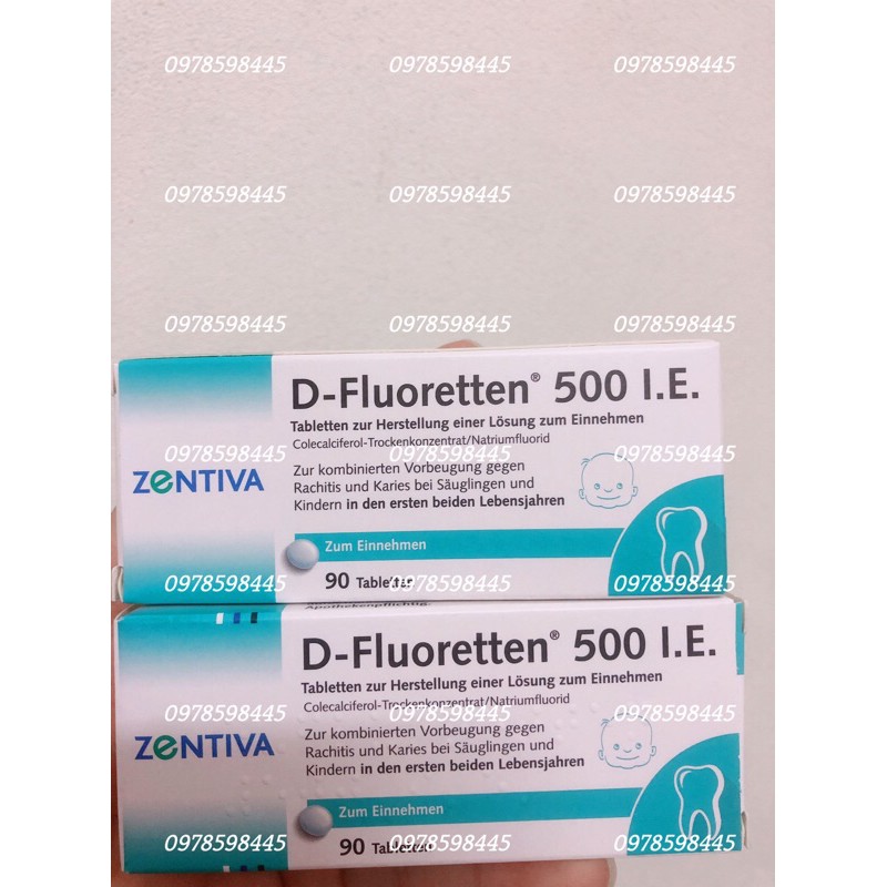 [ Hàng Chuẩn Đức ] Vitamin D Fluoretten 500 IE 90 viên