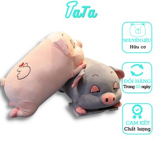 Gấu bông gối ôm heo mắt híp ngủ lim dim béo ú - tata