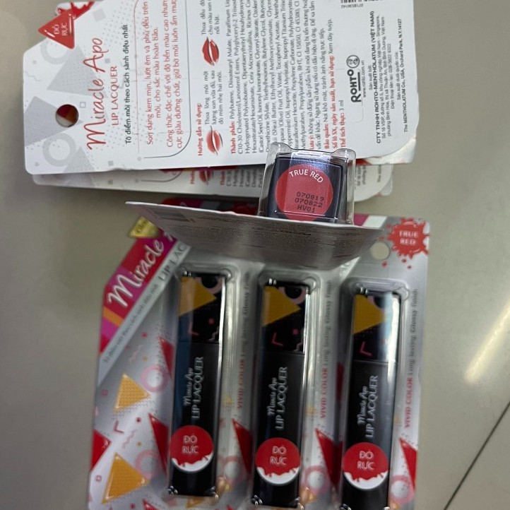 Son Kem dạng bóng Miracle Apo Lip Lacquer 3ml | BigBuy360 - bigbuy360.vn