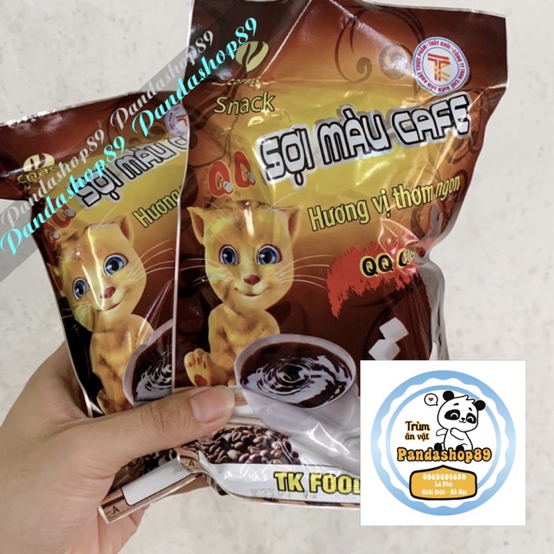 Snack sợi màu cafe thơm ngon