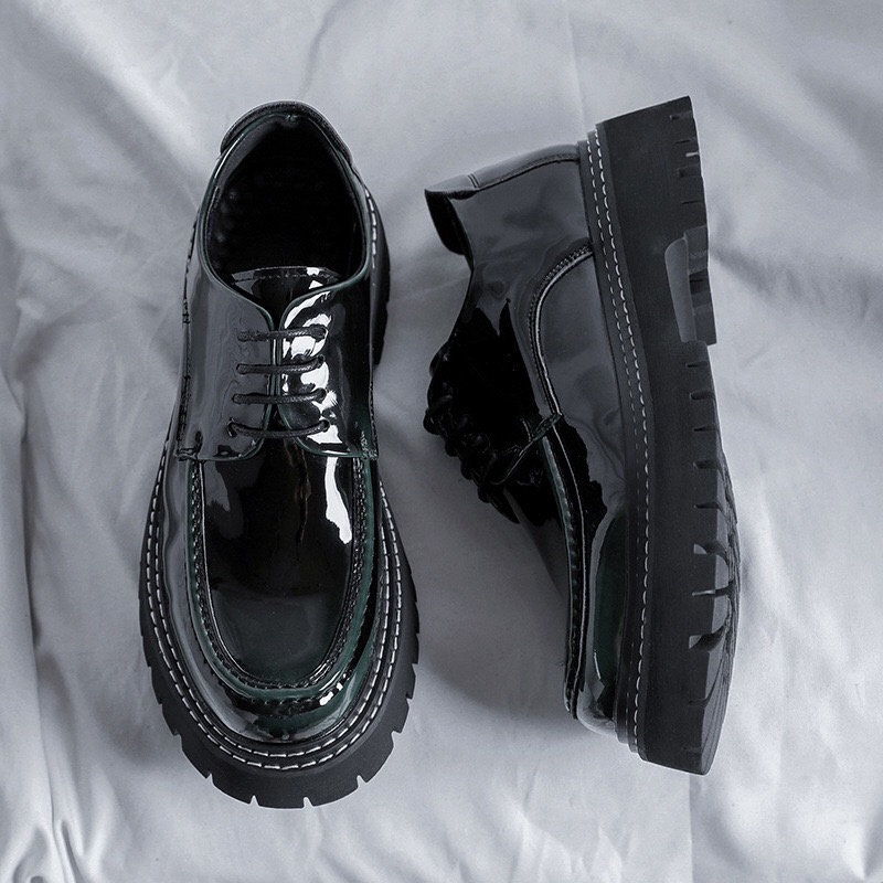 Giày Modern Derby cao cấp, Giày da nam HOMME thiết kế sang trọng đế cao 3cm nguyên khối