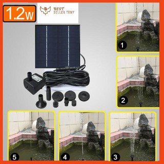 Đài phun nước trang trí hồ cá sân vườn sử dụng pin năng lượng mặt trời - Giá siêu hấp dẫn