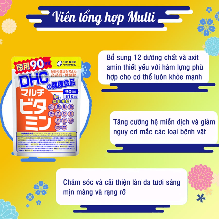 Viên uống DHC Nhật Bản Multi Vitamin Tổng Hợp 30 Ngày và 90 Ngày