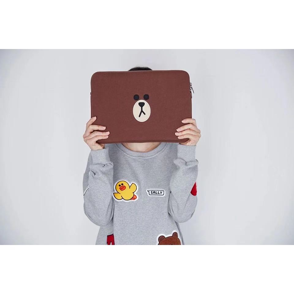 Túi Đựng Laptop Chống Sốc Hình Gấu Nâu Phong Cách Hàn Quốc Xinh Xắn