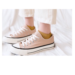 TẤT (VỚ) TRƠN CỒ NGẮN MÀU VINTAGE