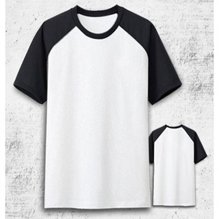 Áo Raglan Thân Trắng Tay Đen
