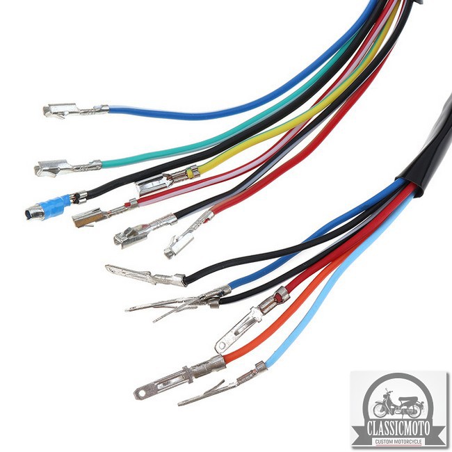 ĐỒNG HỒ XE MÁY - Đồng hồ độ đo km classic màu đen có kèm báo số và 2 đèn báo chức năng cơ bản