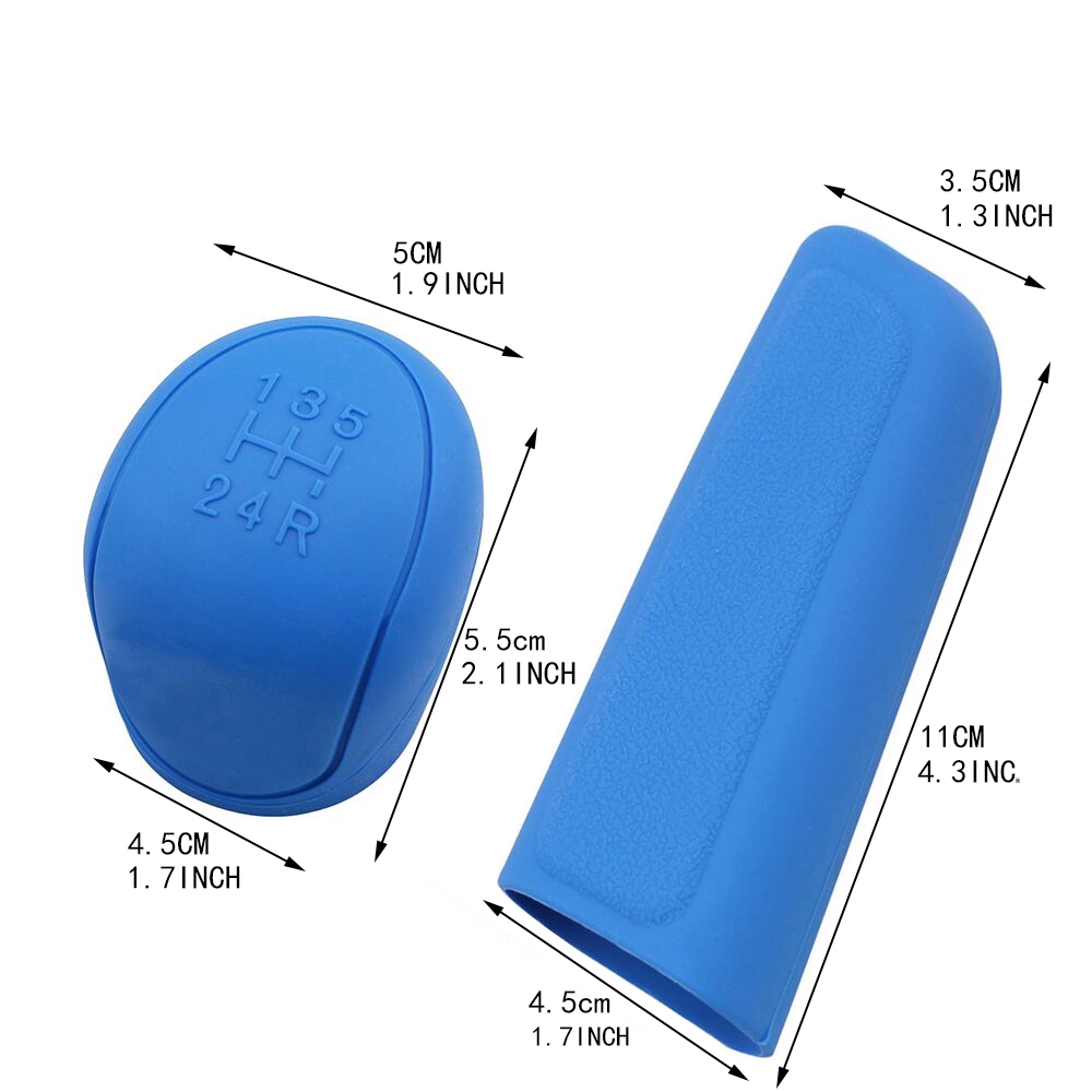 Set 2 Ốp Silicon Bọc Cần Gạt Số Xe Ô Tô Ford Focus 2 3 Fiesta Kuga Ecosport Ranger