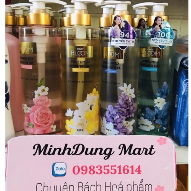 Sữa tắm hương nước hoa Cindy Bloom chai 640g