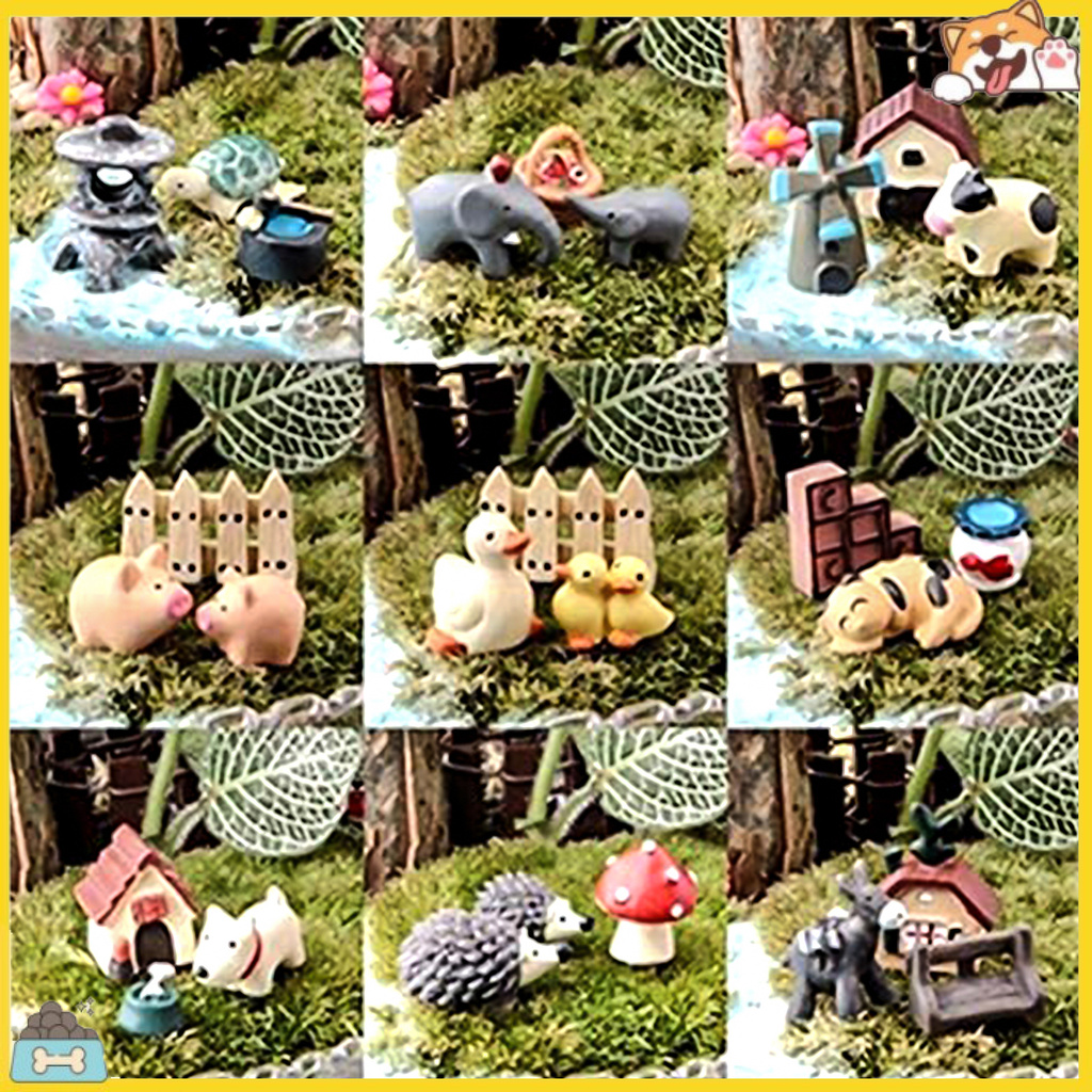 Bộ 3 chậu hoa mini trang trí xinh xắn