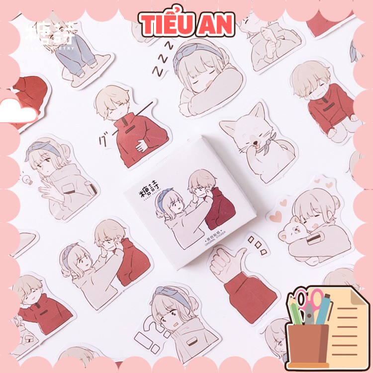 Bộ sticker/ Hình dán Nhân Vật Chibi Đáng Yêu (45 Hình)