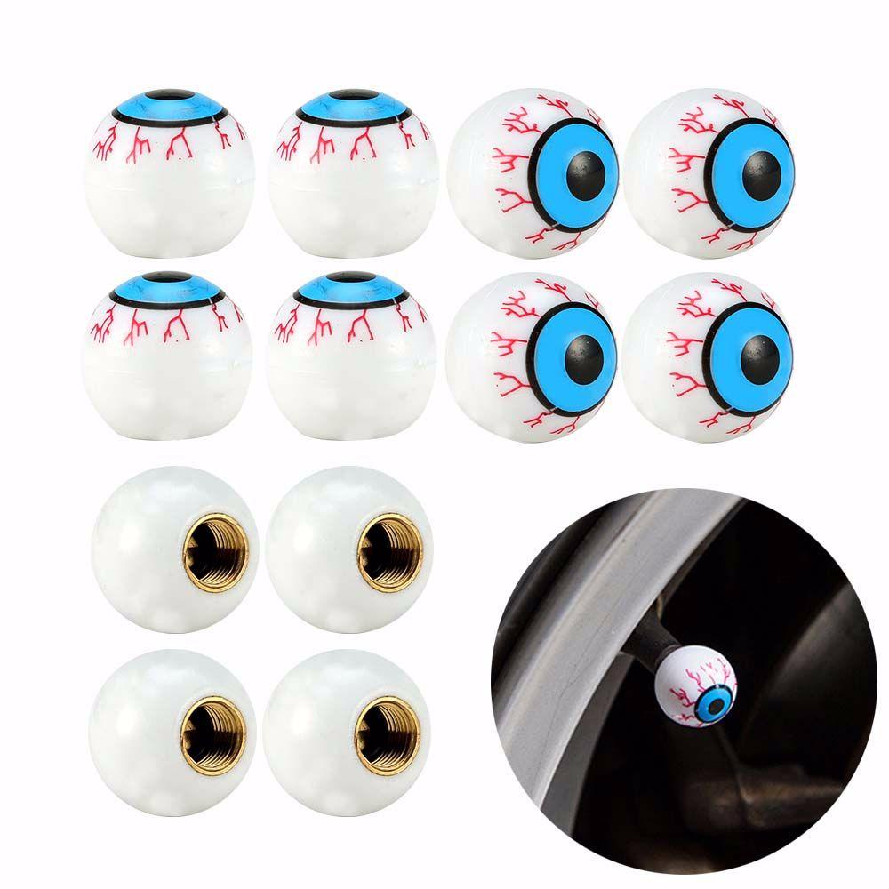 Set 4 Nắp Van Bánh Xe Hơi Hình Đôi Mắt Độc Đáo Ốp