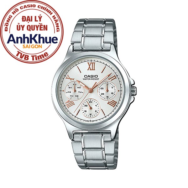 Đồng hồ nữ dây kim loại Casio chính hãng Anh Khuê LTP-V300D-7A2UDF (33mm)