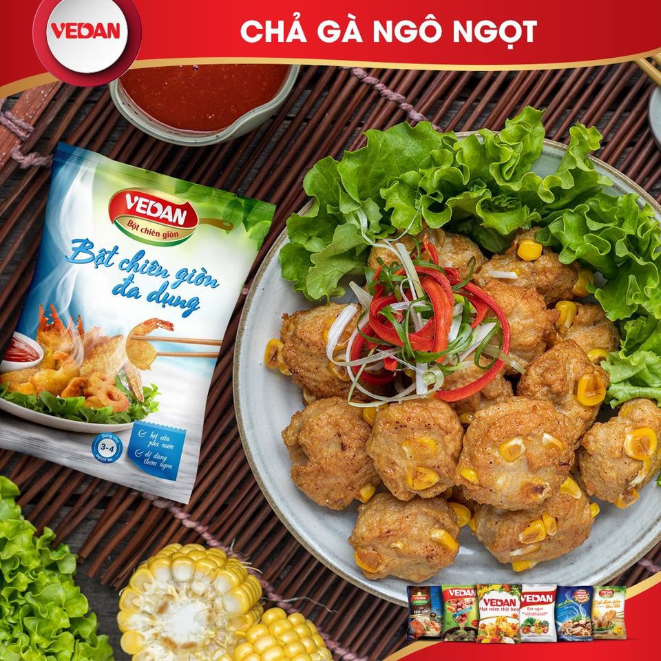 Bột Chiên Giòn Đa Dụng Vedan 100g/gói-Lốc 5 gói-Chính hãng-Giá tốt