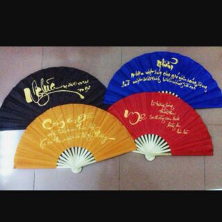 Quạt vải cao cấp giá sỉ 13k( chiều dài xoè quạt 50cm)