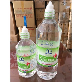 Nước muối sinh lý vĩnh phúc chai 500 ml - 1000 ml