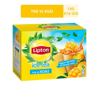 Hộp 16 gói trà lipton ice tea vị xoài/vị đào