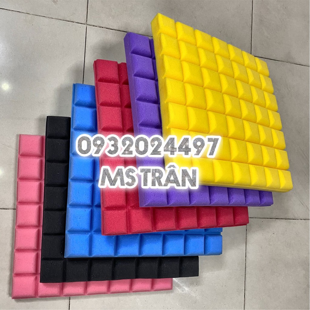 Tấm mút tiêu âm cách âm 3D ô vuông mini KT 50 x 50 x 5cm