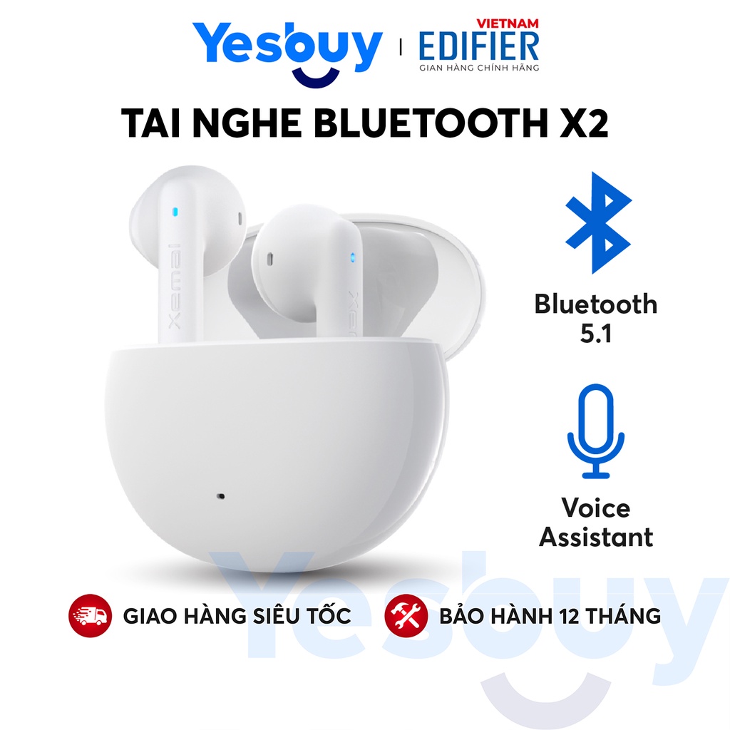 Tai nghe Bluetooth EDIFIER X2 / X2S | Thời lượng pin 28 giờ | Chống nước IP54 | Chống ồn chơi game | Bảo Hành 12 Tháng