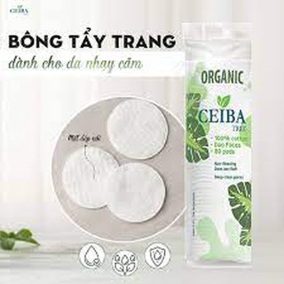 Bông Tẩy Trang Hữu Cơ Organic Ceiba Tree 80 miếng
