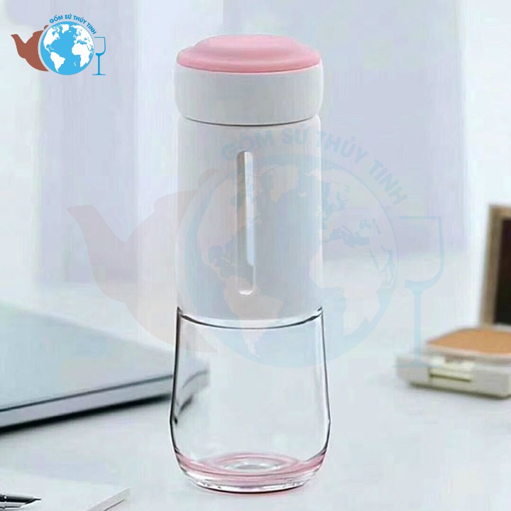 Bình đựng nước thủy tinh không gian vỏ bọc nhựa 400ml | BigBuy360 - bigbuy360.vn