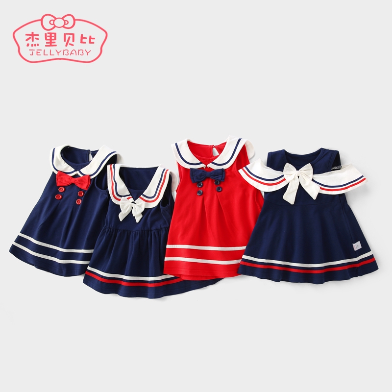 Váy hải quân siêu khí chất, siêu đáng yêu dành cho bé gái từ 0-3 tuổi