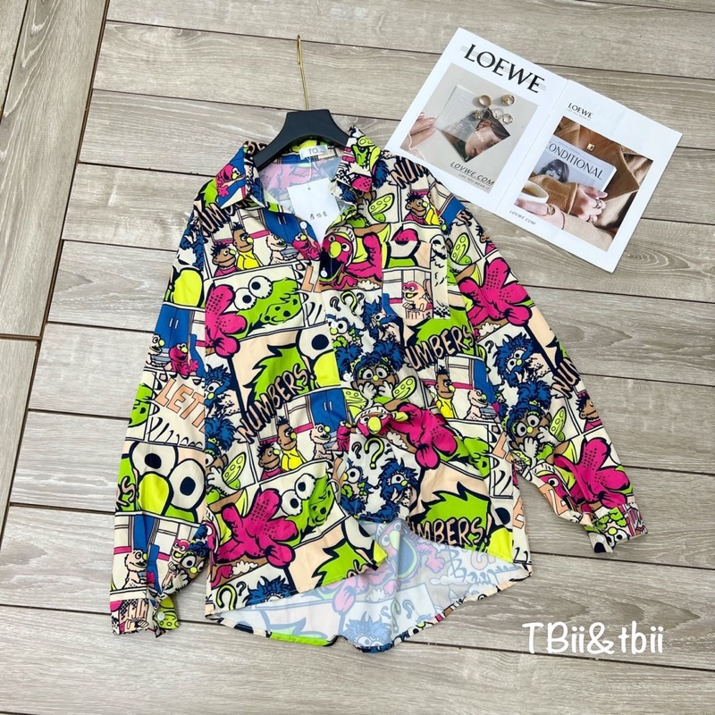 Sơ mi hoạt hình  dấu quần  bigsize 50 đến 90kg