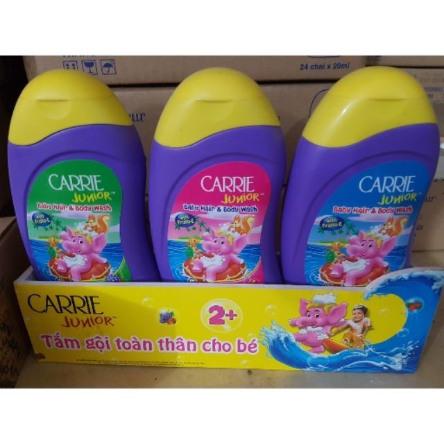 CARRIE JUNIOR- SỮA TẮM EM BÉ 280G CÓ 3 MÙI