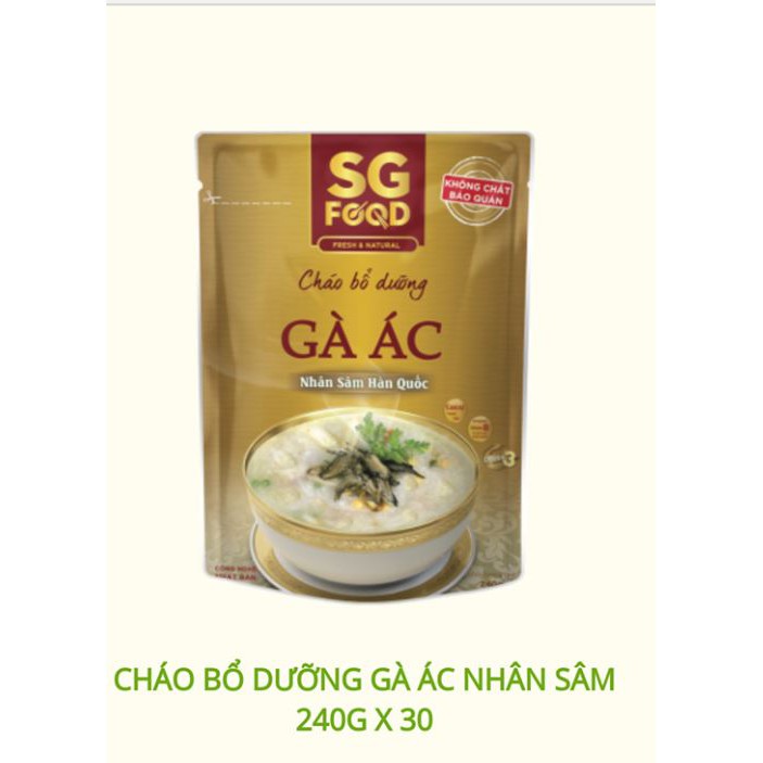 Cháo tươi gà ác nhân sâm SG Food