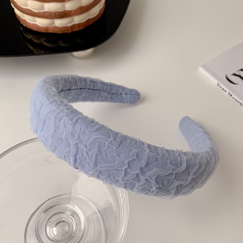 Băng đô lưới xốp bản rộng màu macaron thời trang 2022 cho nữ