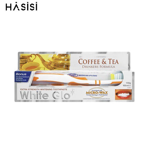 KEM ĐÁNH RĂNG WHITE GLO - Coffee &amp; Tea 100ml (trắng)