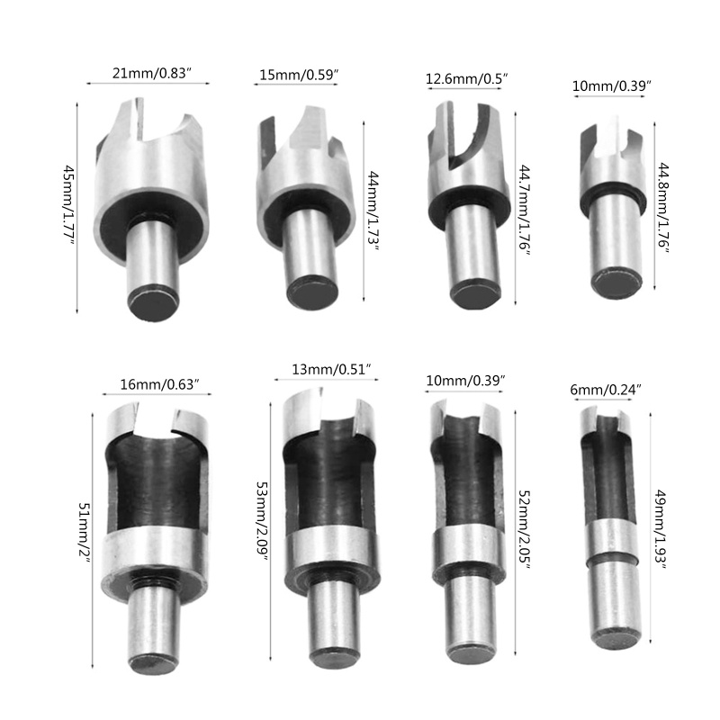 Set 4 Mũi Khoan Lỗ 6mm 10mm 13mm 16mm Chuyên Dụng Cho Thợ Mộc