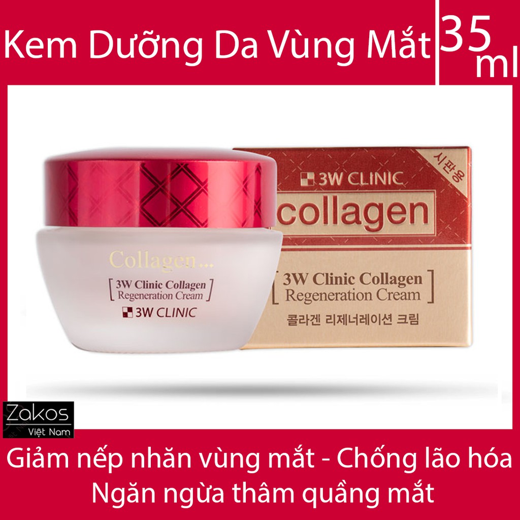 Kem dưỡng chống lão hóa bổ sung collagen vùng da mắt 3W Clinic Collagen Lifting Eye Cream 35ml ( màu đỏ ) | BigBuy360 - bigbuy360.vn