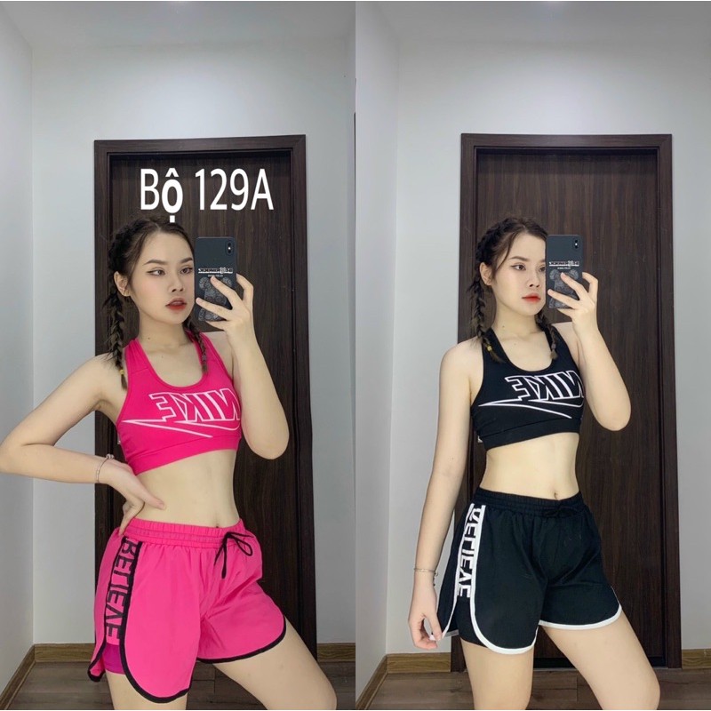 Đồ tập gym yoga zumba aerobic,bộ tập đùi nữ (129A)