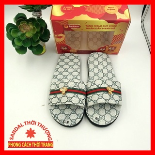Sandals thời thượng quai ngang T80 xanh.