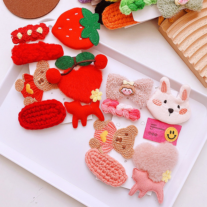 Set 8 kẹp tóc màu kẹo đáng yêu cho bé gái