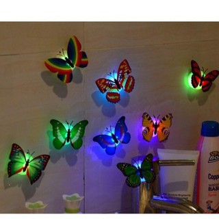 Set 5 cái Đèn LED dán tường hình bươm bướm (giao màu ngẫu nhiên )