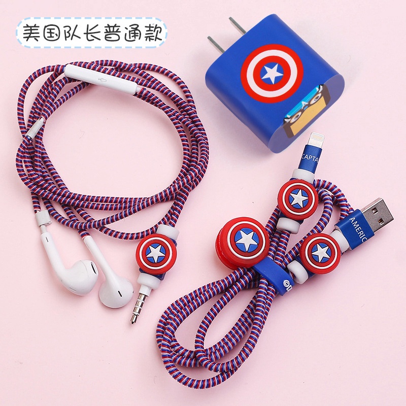 Vỏ bảo vệ cáp sạc nhanh họa tiết Stitch thích hợp cho iphone 11pro 18W