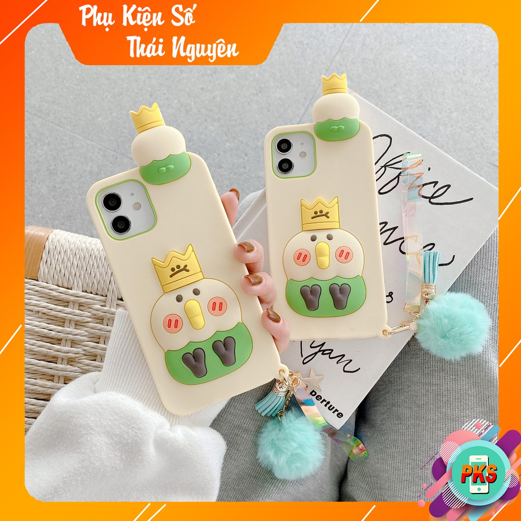 Ốp lưng Iphone thú leo Parrot -Vẹt vương niệm kèm móc đeo 6/6plus/6s/6s plus/6/7/7plus/8/8plus/x/xs/xs max/11/11 pro