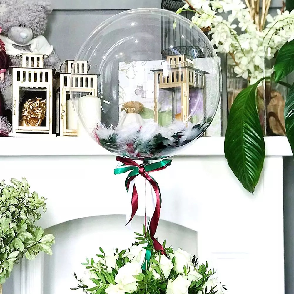 1 Bong Bóng Bơm Hơi Trong Suốt Kích Thước 12 / 20 / 24 / 36 inch Dùng Trang Trí Tiệc Cưới / Sinh Nhật / Sinh Nhật