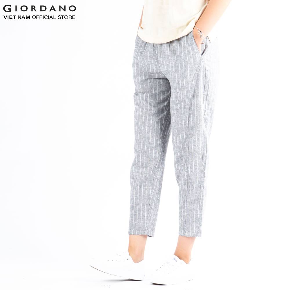 Quần tây lửng Linen Nữ Giordano 05420228