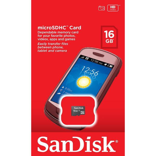 Thẻ Nhớ Sandisk 16gb Class 4 Micro Sd / 16gb