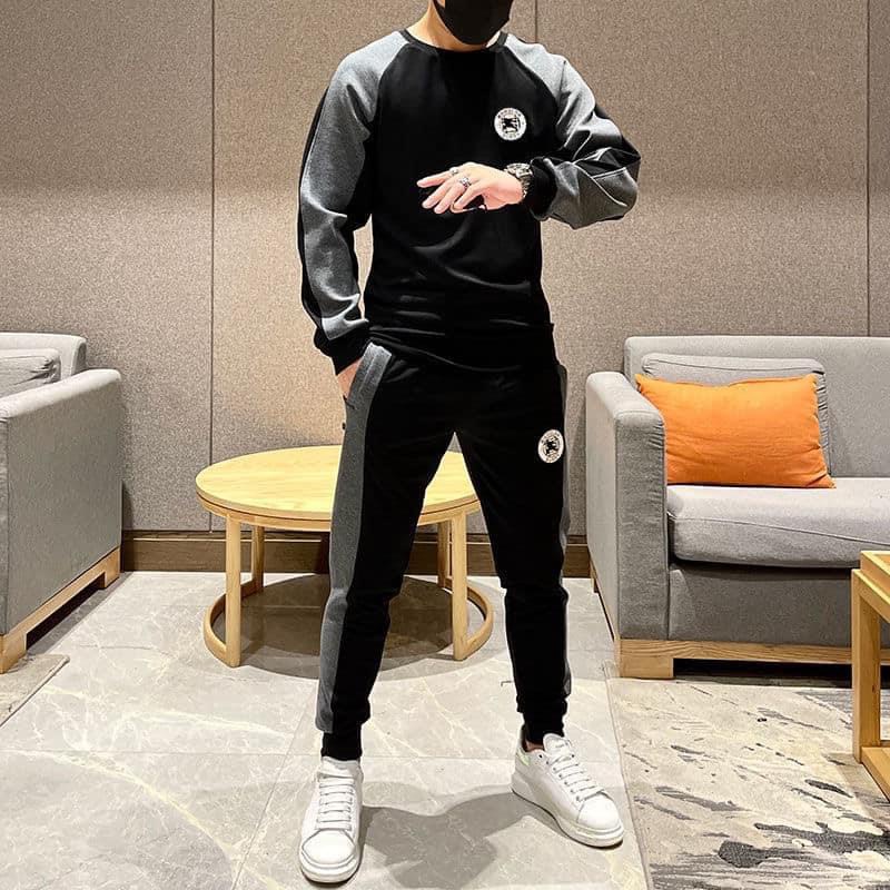 Bộ Nỉ Thu Đông Thể Thao Nam bộ nỉ nam phối viền xám