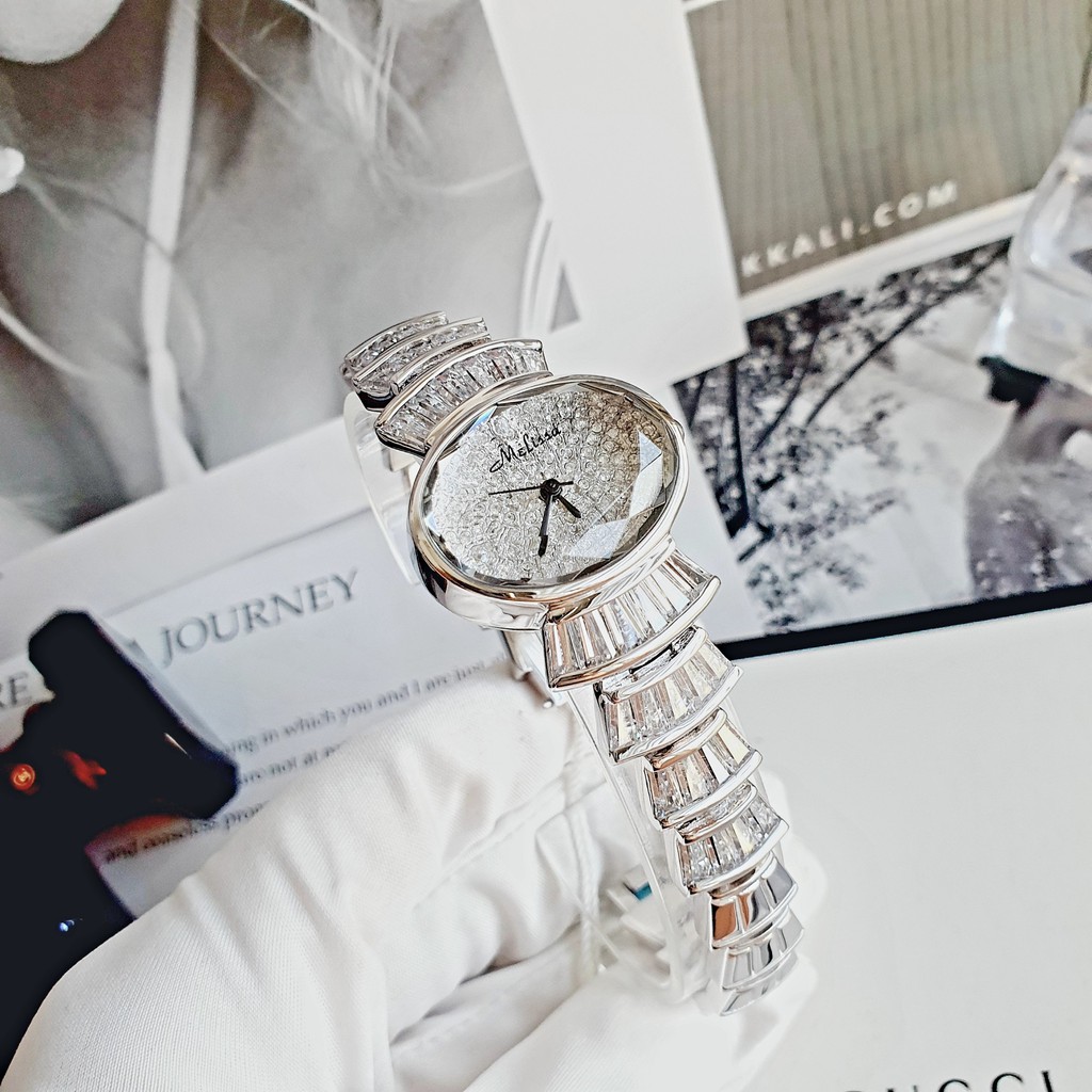 Đồng Hồ Nữ -  Melissa By Davena Chính Hãng Silver Stainless Steel Ladies Watch