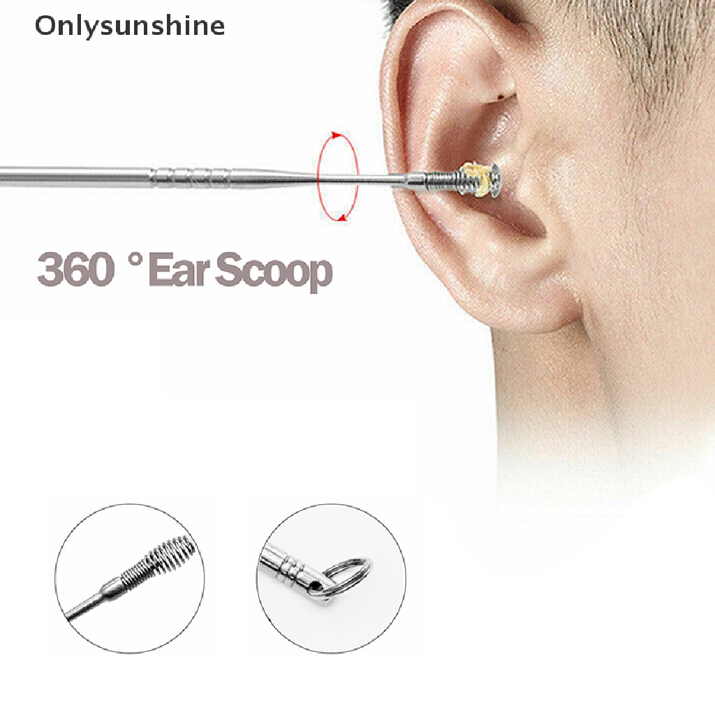 Bông Tai Dạng Xoắn Ốc Xoay 360 Độ Bằng Thép Không Gỉ