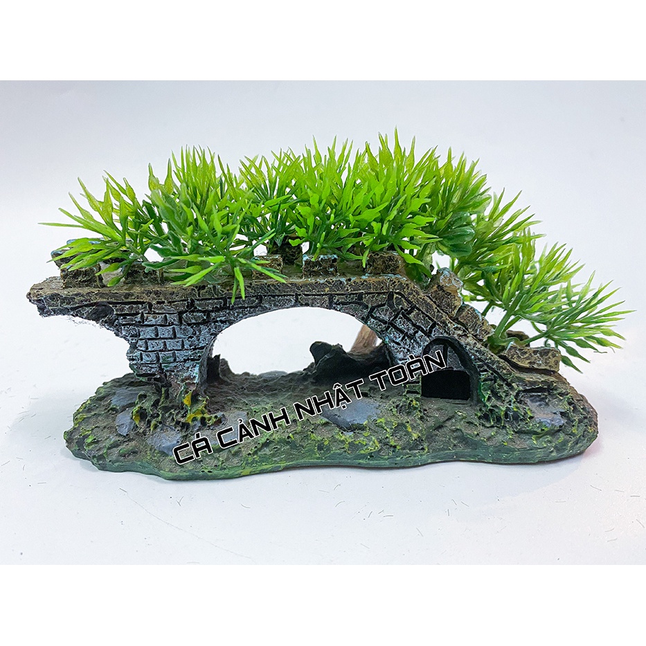 TIỂU CẢNH CẦU TRANG TRÍ HỒ CÁ NON BỘ 15X4X8CM