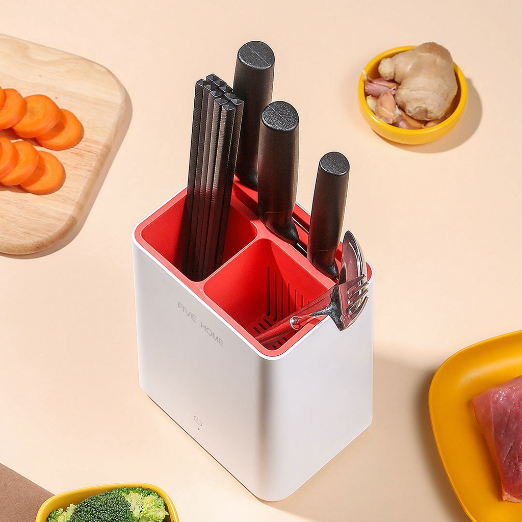 Máy sấy, khử khuẩn dao, đũa, muỗng, thìa Xiaomi Five Home. Máy tiệt trùng dao, đũa sấy nhiệt 70°C