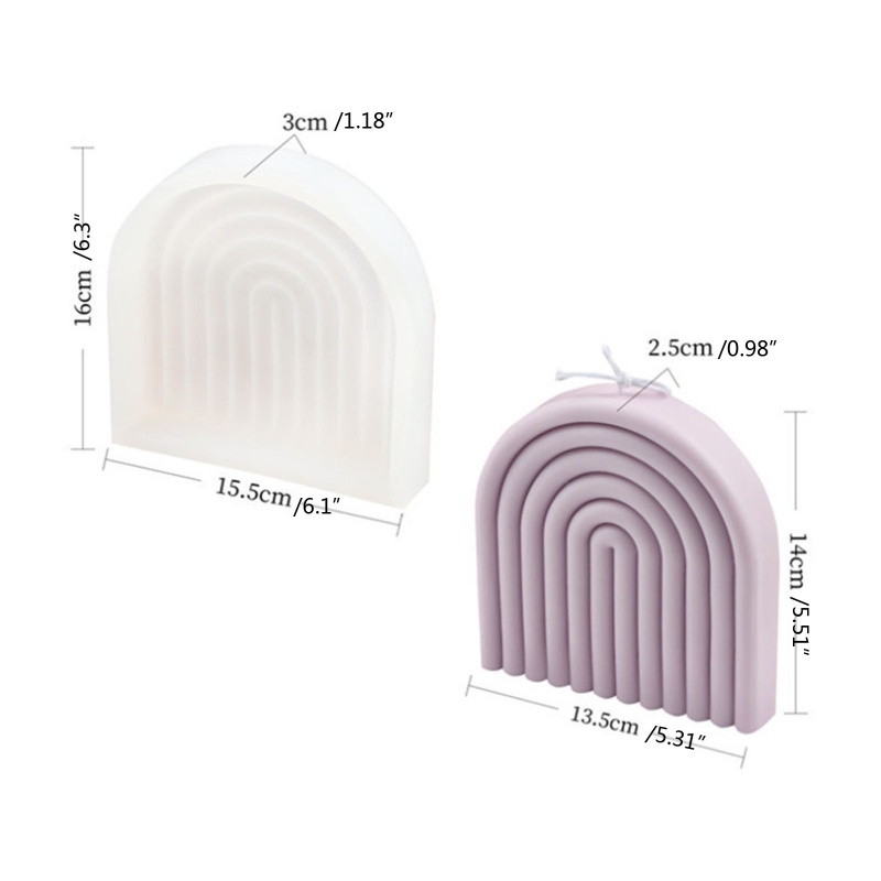 Khuôn Silicone Hình Oval Màu Cầu Vồng Làm Đế Lót Ly Rượu
